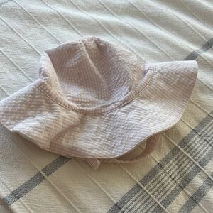 Pottery Barn Kids Pink Seersucker Sun Hat